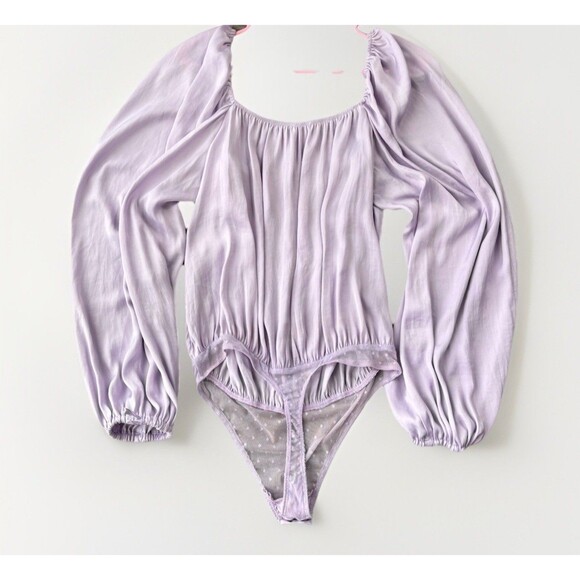 Intimately Free People Another Round Purple Boho Bodysuit Size S Blouse - Picture 5 of 5